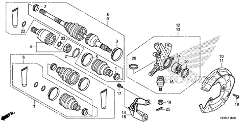 FRONT KNUCKLE@FRONT DRIVE