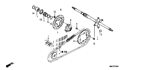REAR WHEEL AXLE