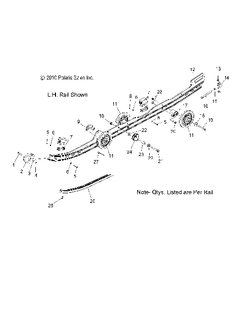 SUSPENSION, RAILS - S15PU6NSL/NEL (49SNOWSUSPRAIL11WIDE)