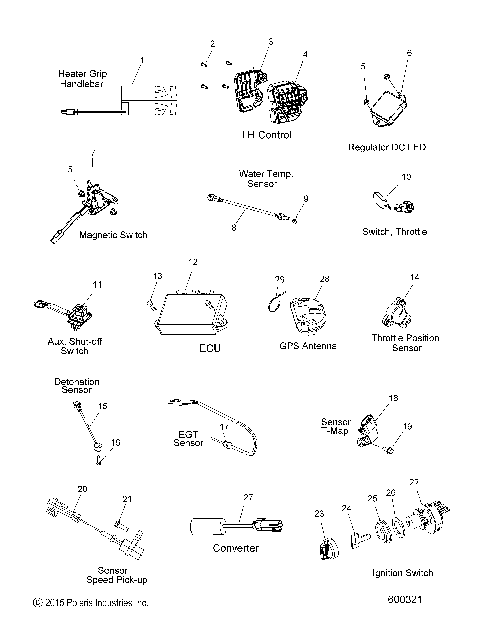 ELECTRICAL, SWITCHES, SENSORS and COMPONENTS - S19EEC8PS/PEB ALL OPTIONS (600321)