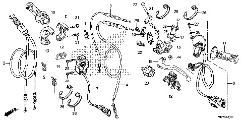 HANDLE LEVER@SWITCH@CABLE