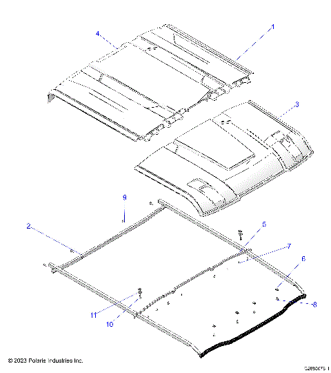 BODY, ROOF - D25M4U57B4/W57B4 (C2885078-1)