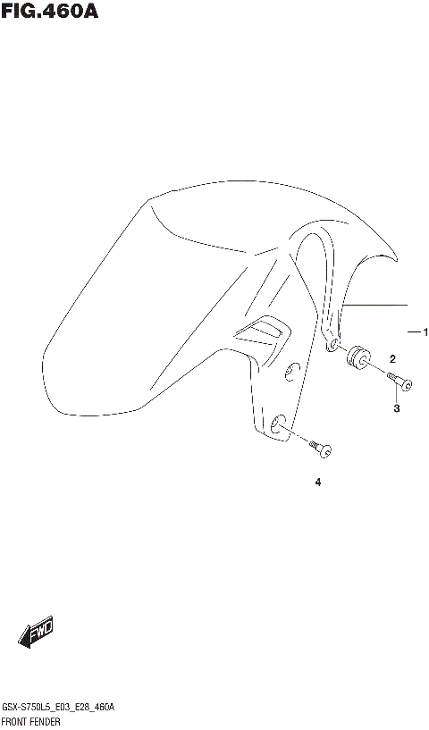 FRONT FENDER (GSX-S750L5 E03)