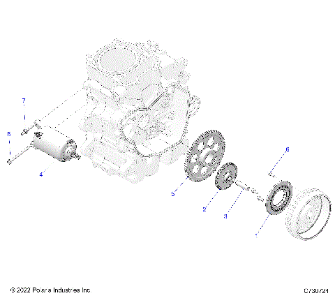 ENGINE, STARTER DRIVE - R24MAA57F1/MASC1/F1/C9/F9/CK (C730724)