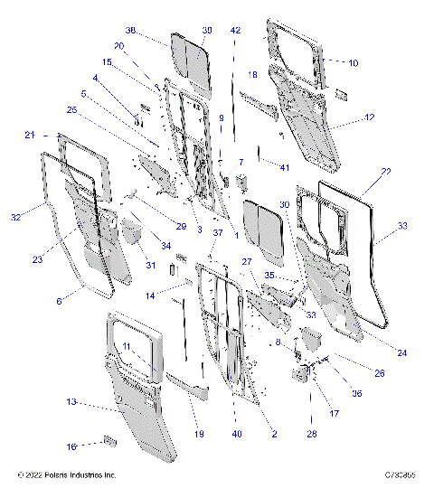 BODY, DOOR, REAR, CRANK - (R24RSY99AJ/BJ/AK/BK/AZ/BZ/A9/B9) (C730855)