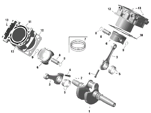 01- ROTAX - Crankshaft, Pistons and Cylinder
