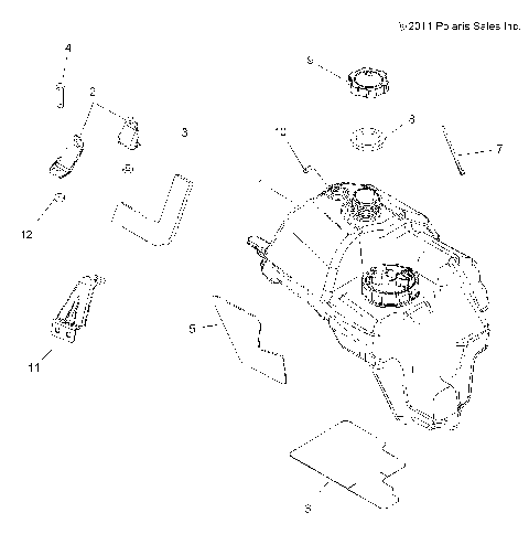 BODY, FUEL TANK ASM. - A11DH50FX (49ATVFUEL11SPTRG500I)