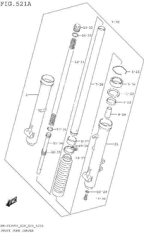 FRONT FORK DAMPER (DR-Z125M4 E28)