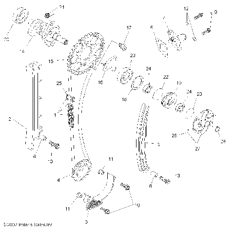 ENGINE, TIMING SYSTEM - A09GJ45AA (49ATVCAMCHAIN08OUT525S)