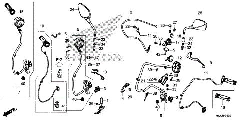 HANDLE LEVER@SWITCH@CABLE