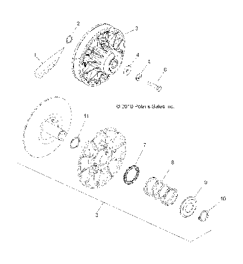 DRIVE TRAIN, SECONDARY CLUTCH - R11TH90DG (49RGRCLUTCHDVN11900D)