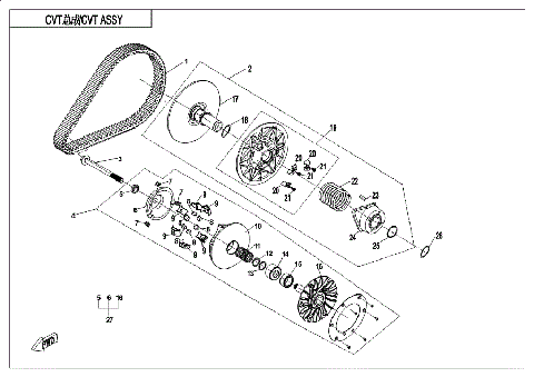 CVT ASSY (NON SPEED LIMITED&DIE THRUST COLLAR)