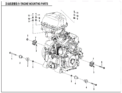 ENGINE MOUNTING PARTS