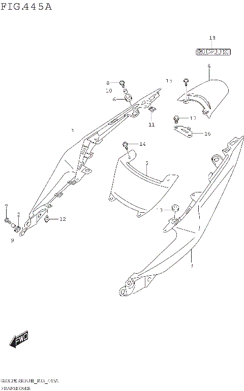 FRAME COVER (GSX250RRFJ:M2:P33)