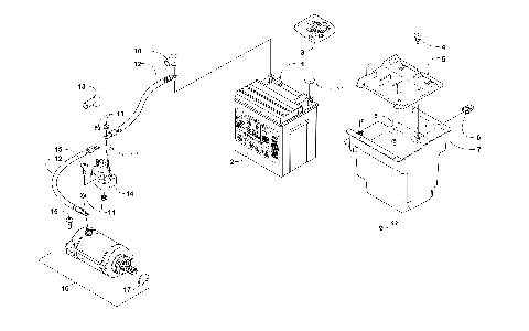 BATTERY AND STARTER MOTOR ASSEMBLY [301314]