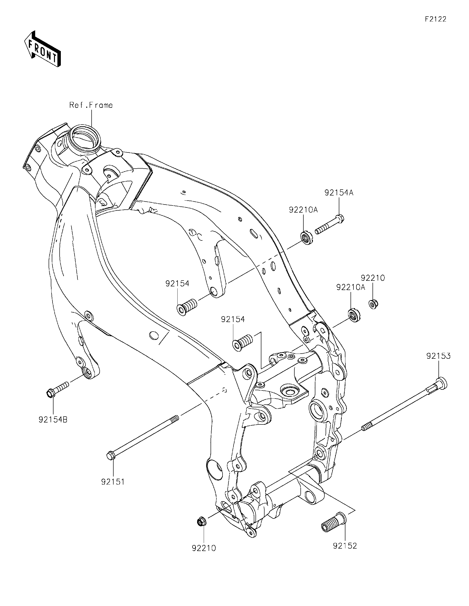 2021 Kawasaki Ninja® ZX™-6R ABS (ZX636GMFNN) Engine Mount