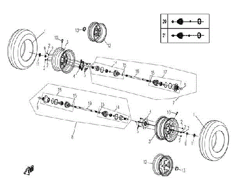 REAR WHEEL ASSY