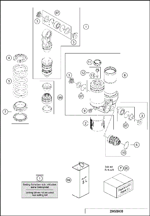 SHOCK ABSORBER DISASSEMBLED