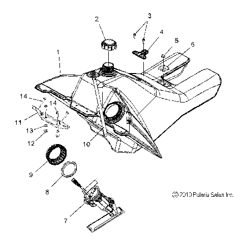 FUEL SYSTEM, FUEL TANK ASM. - S10BF6KSL/KSA/KEA (49SNOWFUEL10PR)