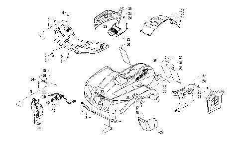 FRONT RACK, BODY PANEL, AND HEADLIGHT ASSEMBLIES [96058]