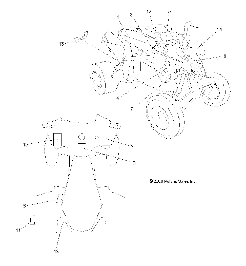 BODY, DECALS - A09GP52AA (49ATVDECAL09OUT525)