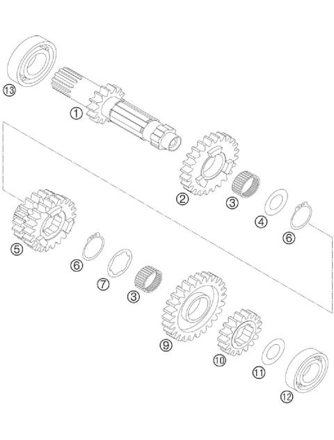 TRANSMISSION I - MAIN SHAFT