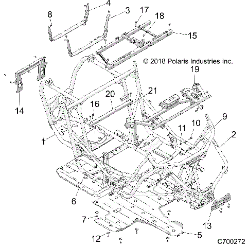 CHASSIS, MAIN FRAME AND SKID PLATES - Z21NAE99FG/E99NG/S99CG/S99FG (C700272)
