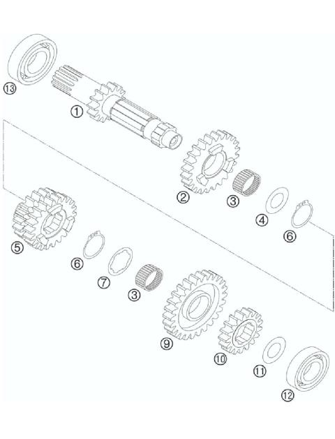 TRANSMISSION I - MAIN SHAFT