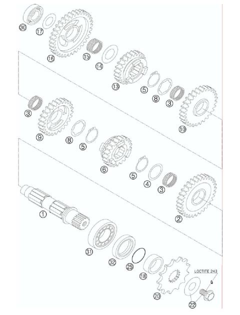 TRANSMISSION II - COUNTERSHAFT