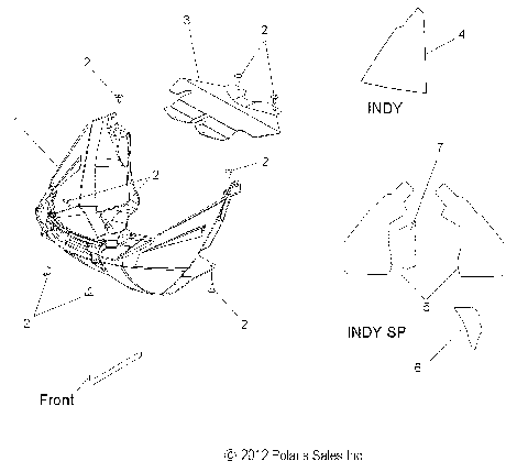 BODY, NOSEPAN ASM. - S14CB6/CP6 ALL OPTIONS (49SNOWNOSEPAN13INDY)