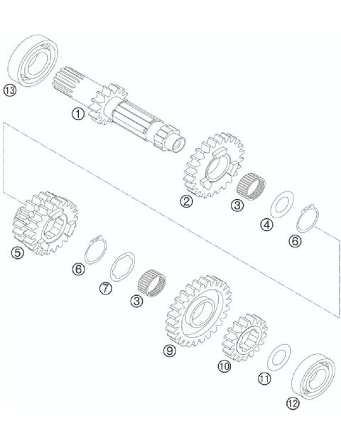 TRANSMISSION I - MAIN SHAFT