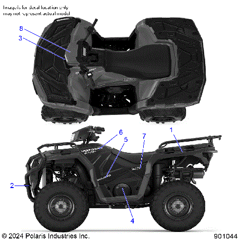 BODY, DECALS, GRAPHIC - A25SEE57A1/A3/A6/A9/B1/B3/B6/B9 (901044)