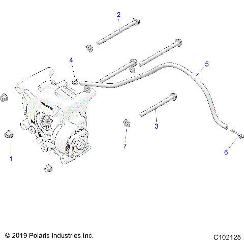 DRIVE TRAIN, GEARCASE MOUNTING, REAR - A26SYE85AL (C102125)