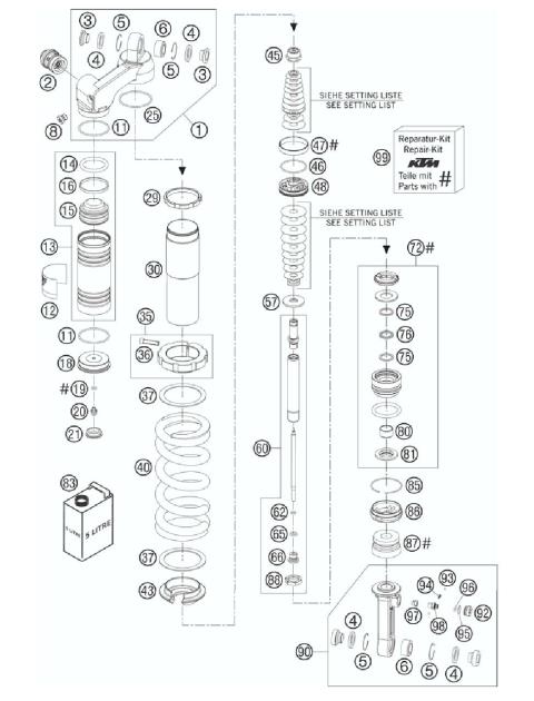 SHOCK ABSORBER DISASSEMBLED