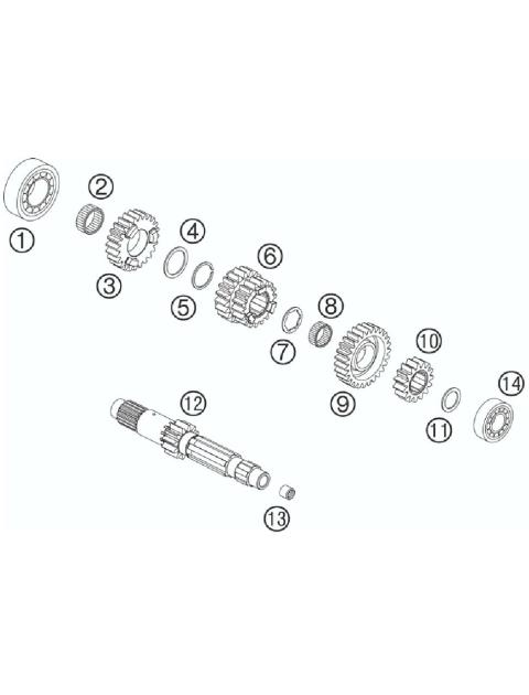 TRANSMISSION I - MAIN SHAFT