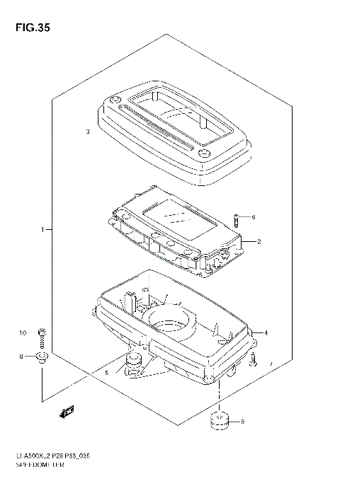 SPEEDOMETER (LT-A500X E33)