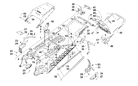TUNNEL, REAR BUMPER, AND SNOWFLAP ASSEMBLY [101324]