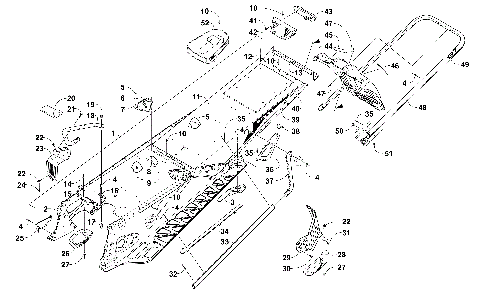 TUNNEL, REAR BUMPER, AND SNOWFLAP ASSEMBLY [106510]