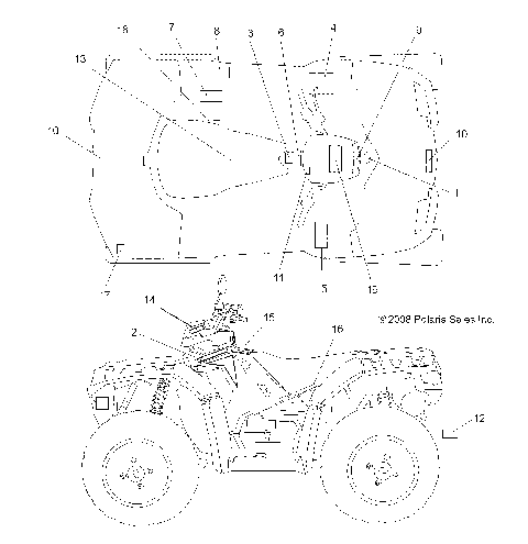 BODY, DECALS - A09ZX85FS/CFS (49ATVDECAL09SPEPS850I)