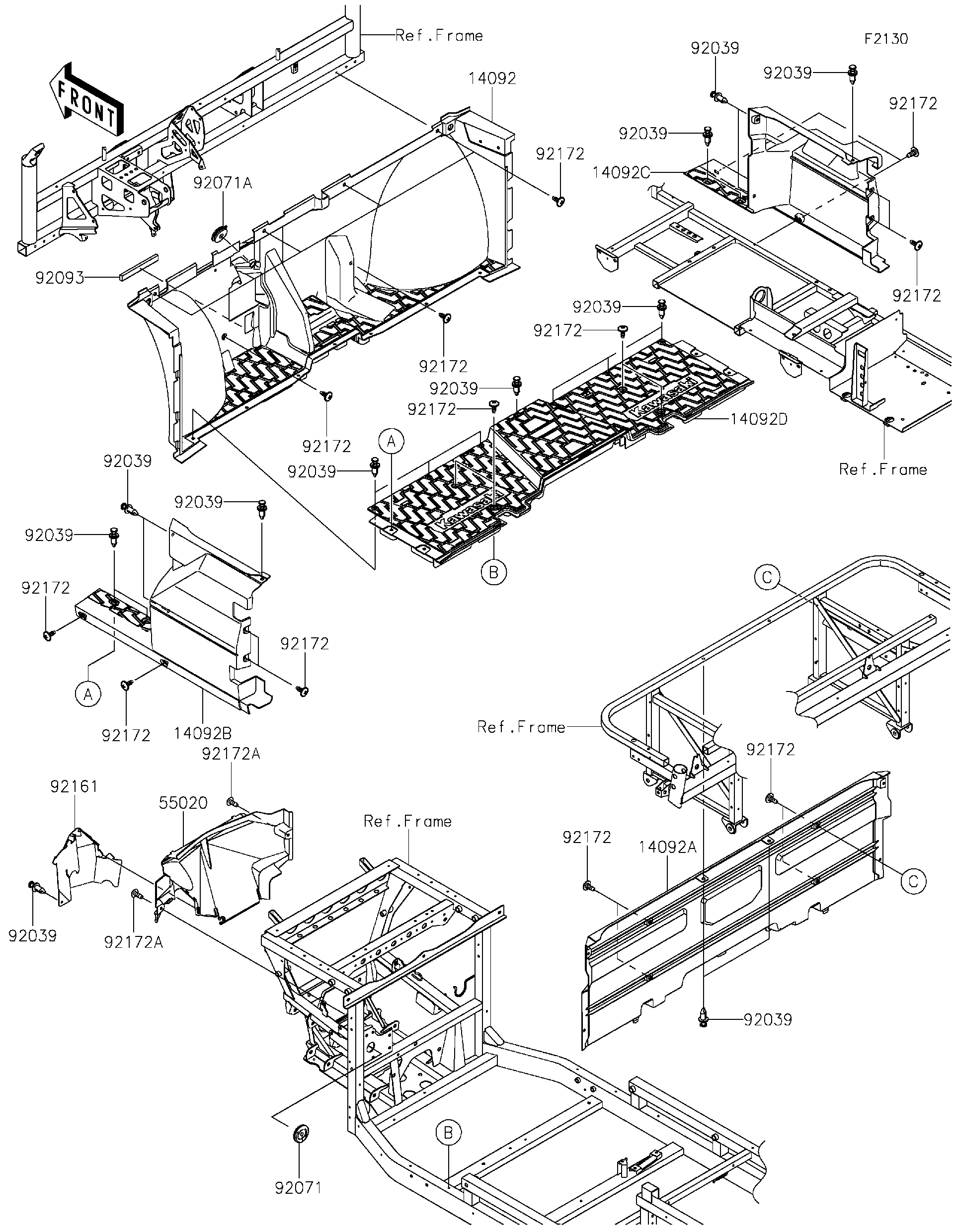 92.14ページ 2020 Kawasaki MULE PRO-FXT Frame Fittings(2) Utility