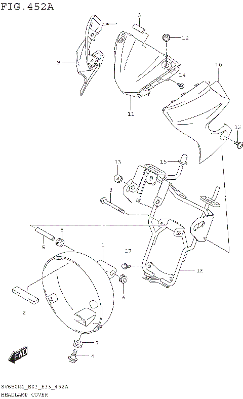 HEADLAMP COVER (SV650M4 E03)