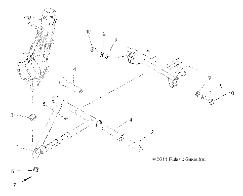 SUSPENSION, A-ARM and STRUT MOUNTING - A12MB46FZ  (49ATVAARM11HAWK)