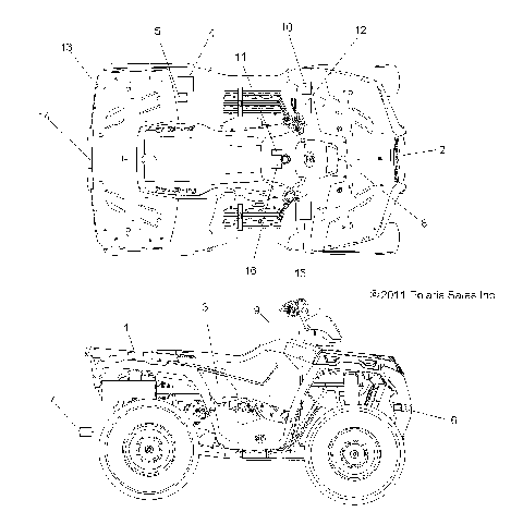BODY, DECALS - A12MH50AD/AO/AQ/AX/AZ (49ATVDECAL12SP500)