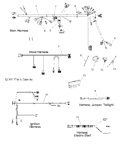 ELECTRICAL, WIRE HARNESS - S12BP6 ALL OPTIONS (49SNOWHARNESS12600RUSH)