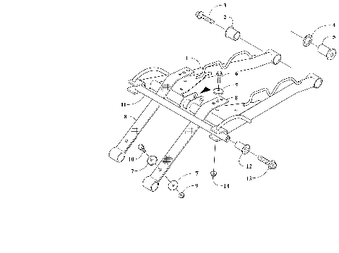 REAR SUSPENSION FRONT ARM ASSEMBLY [107452]