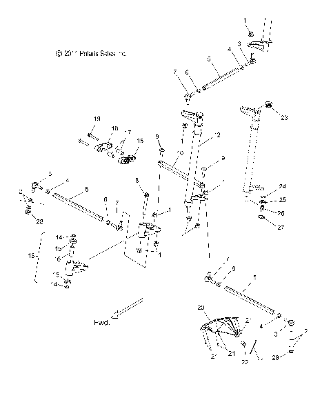 STEERING, LOWER - S12CN8/CY8 ALL OPTIONS (49SNOWSTEERINGLWR12ASLT)