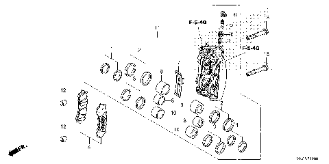 RIGHT FRONT BRAKE CALIPER
