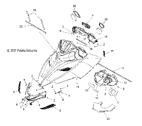 BODY, HOOD ASM. - S08PG8ES/EE/PH8ES/EE (49SNOWHOOD08RMK155)