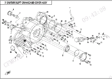 LEFT CRANKCASE COVER ASSY