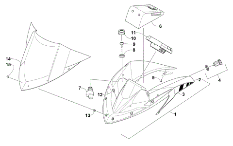 WINDSHIELD AND INSTRUMENTS ASSEMBLIES